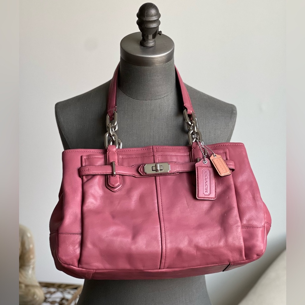 Coach Chelsea Jayden Leather Satchel Handbag Dusty Rose GUC